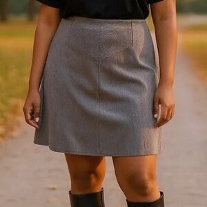 Merona Pinstripe Office Skirt Womens Size 20W Gray Classic‎ Workwear Office